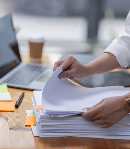 Paper-work-handling